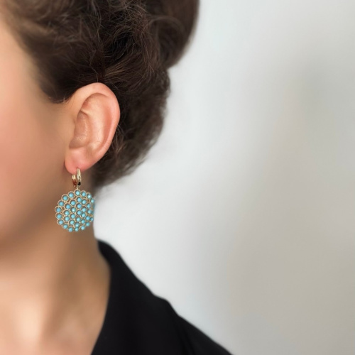 Серьги ДИНОСА с голубым агатом —  фото 4