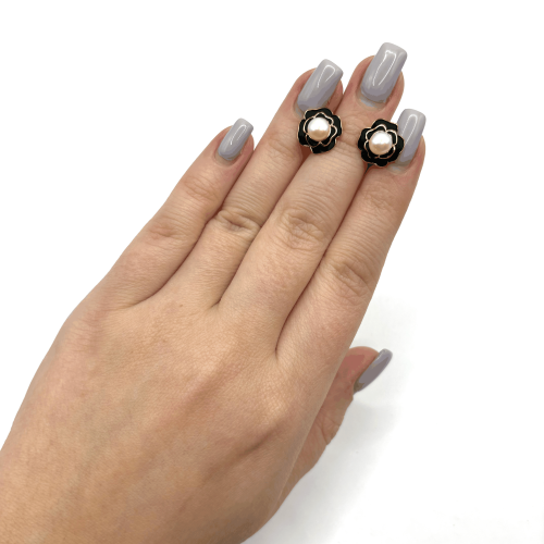 Серьги ДИНОСА с речным жемчугом —  фото 3