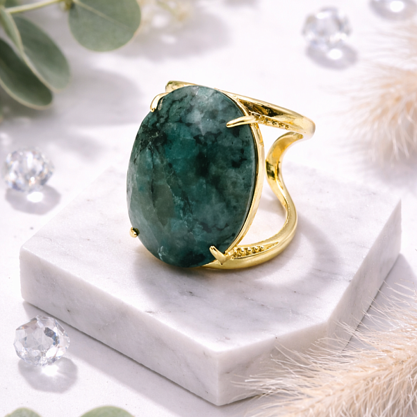 Кольцо ДИНОСА с крупной бирюзой