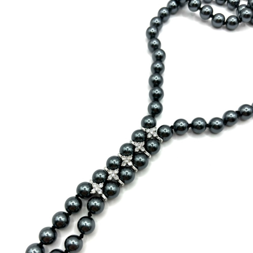 Бусы-галстук ДИНОСА с перламутром фото 3