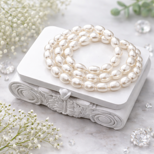 Бусы ДИНОСА с речным жемчугом