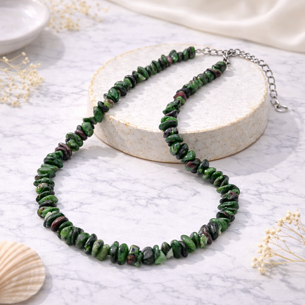 Бусы ДИНОСА с цоизитом