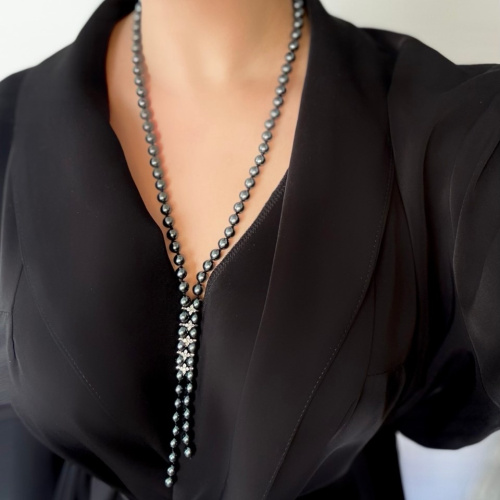 Бусы-галстук ДИНОСА с перламутром фото 4