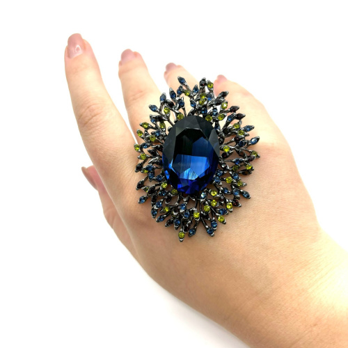 Брошь подвеска Диноса с крупным камнем кристаллом —  фото 3