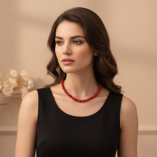 Бусы ДИНОСА с кораллом фото 3