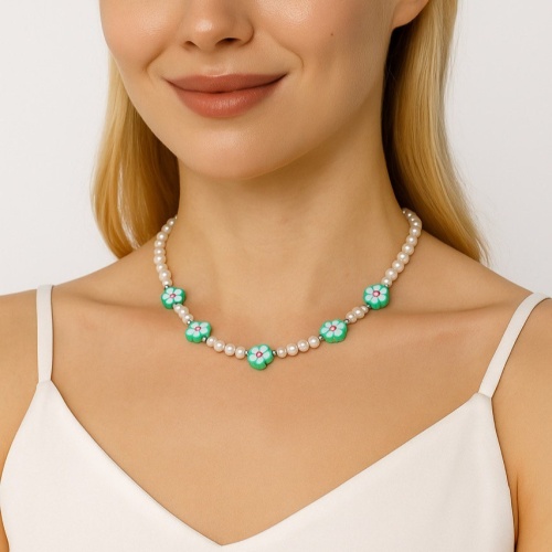 Колье ДИНОСА с речным жемчугом фото 4