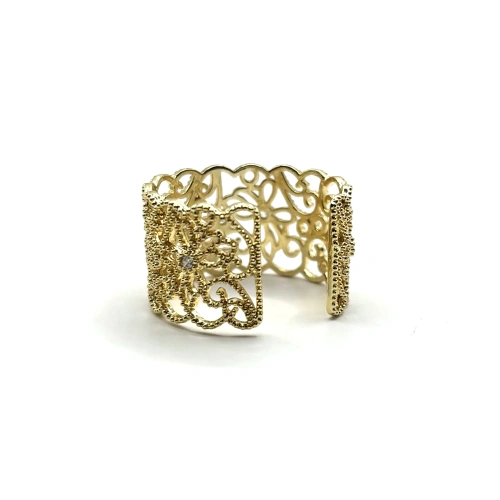 Безразмерное ажурное кольцо фото 2