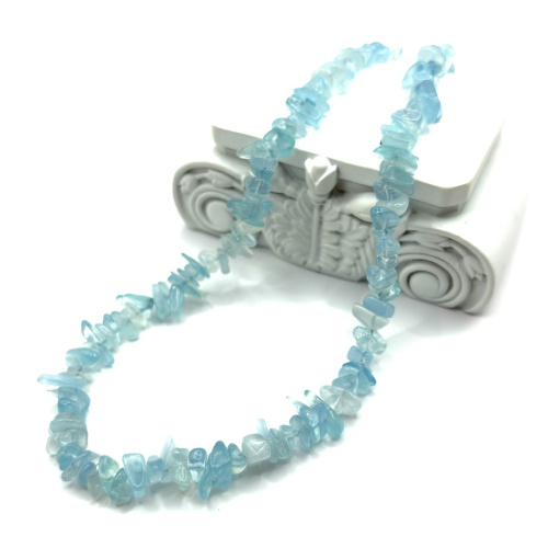 Бусы ДИНОСА с аквамарином