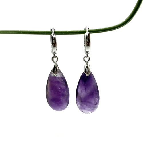 Серьги ДИНОСА с аметистом —  фото 2