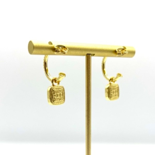 Серьги-трансформер ДИНОСА с аметистом —  фото 3