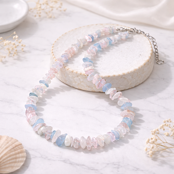 Бусы ДИНОСА с морганитом