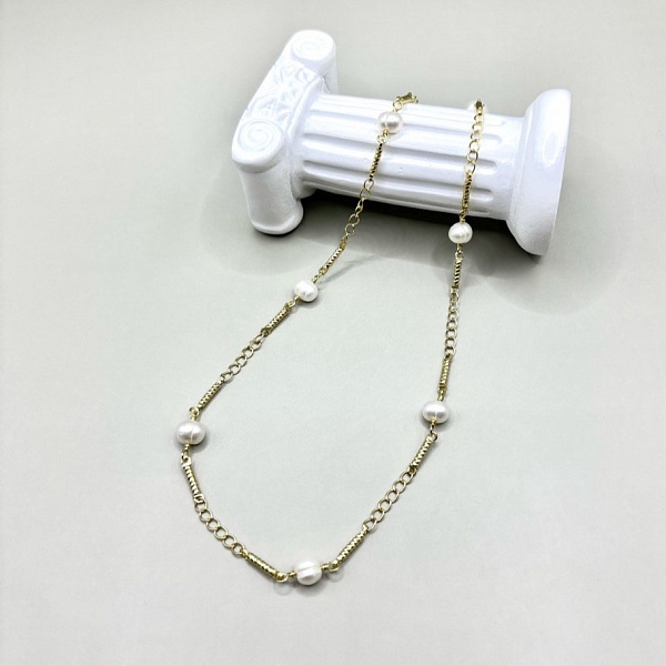 Колье ДИНОСА с речным жемчугом