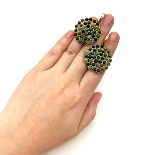 Серьги ДИНОСА с бирюзой —  фото 3