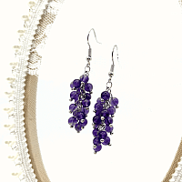 Серьги ДИНОСА с аметистом