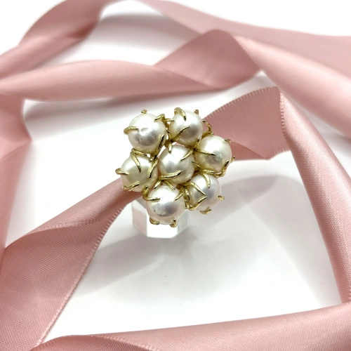 Кольцо с барочным жемчугом фото 3