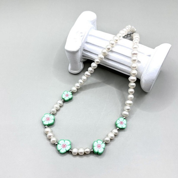 Колье ДИНОСА с речным жемчугом