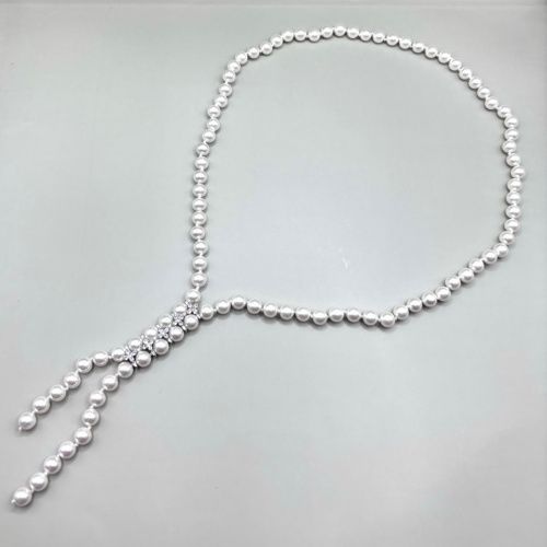 Бусы-галстук ДИНОСА с перламутром