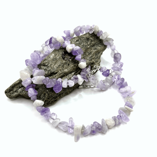Бусы ДИНОСА с лавандовым аметистом фото 2