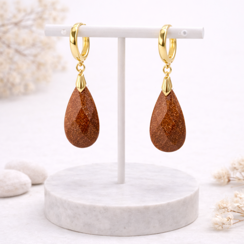 Серьги ДИНОСА с аванюрином — 