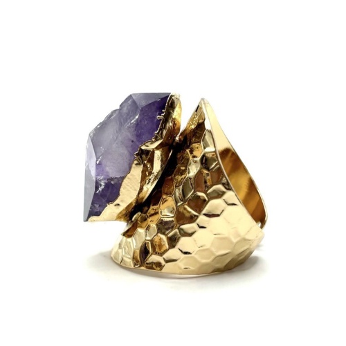 Кольцо ДИНОСА с друзой аметиста фото 2