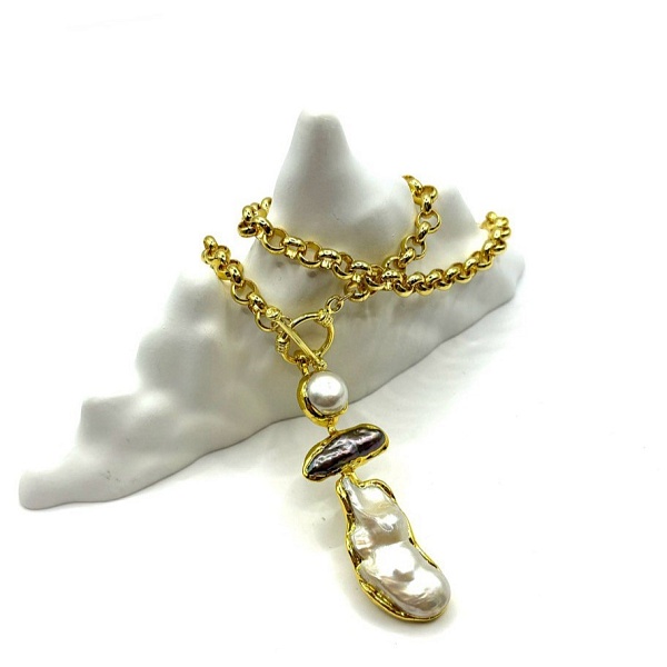 Колье ДИНОСА с крупным барочным жемчугом