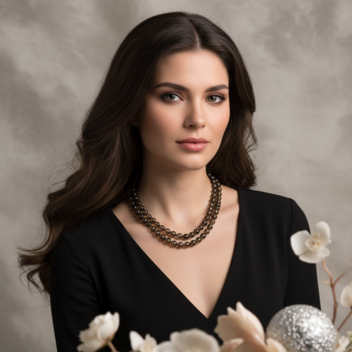 Бусы ДИНОСА с раухтопазом фото 4