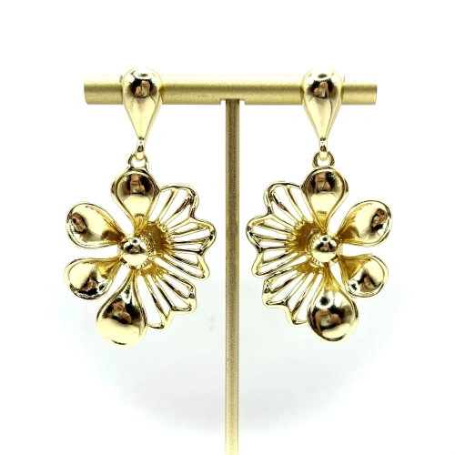 Серьги в форме цветов —  фото 2