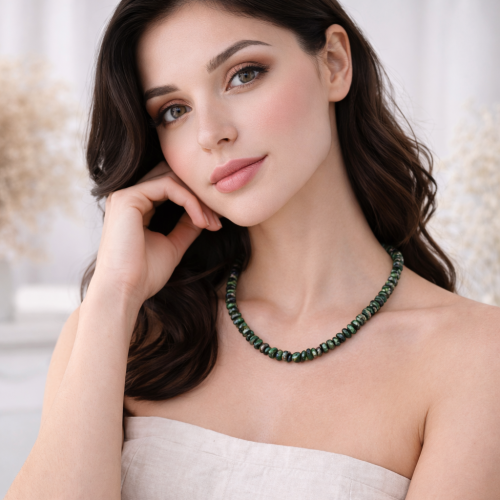 Бусы ДИНОСА с цоизитом фото 5