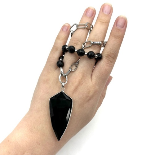 Колье ДИНОСА с агатом фото 3