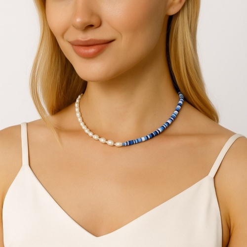 Колье ДИНОСА с речным жемчугом фото 4