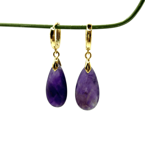 Серьги ДИНОСА с аметистом —  фото 2