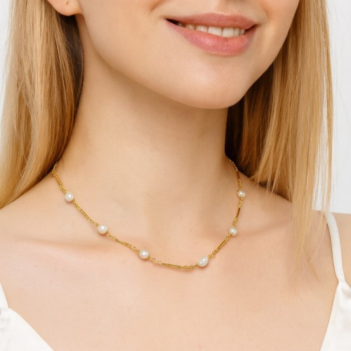 Колье ДИНОСА с речным жемчугом фото 4