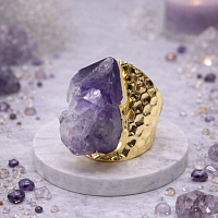 Кольцо ДИНОСА с друзой аметиста
