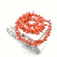 Бусы ДИНОСА с кораллом