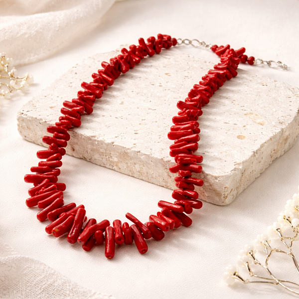 Бусы ДИНОСА с игольчатым кораллом