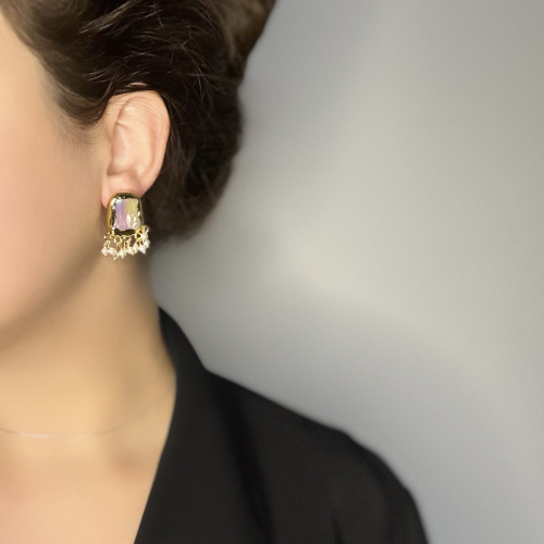 Серьги ДИНОСА с барочным жемчугом —  фото 4