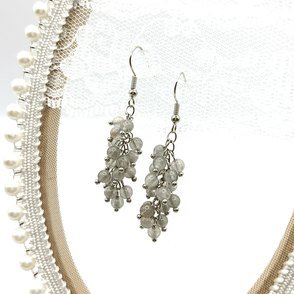 Серьги ДИНОСА с лабрадоритом