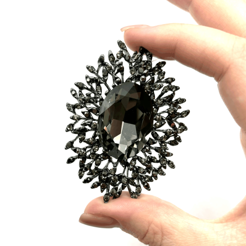 Брошь подвеска Диноса с крупным камнем кристаллом —  фото 3