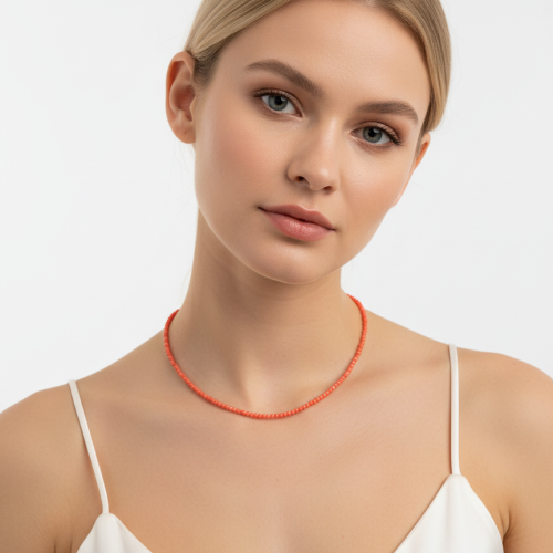 Чокер ДИНОСА с кораллом фото 4