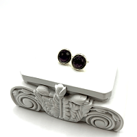 Серьги пусеты ДИНОСА с аметистом