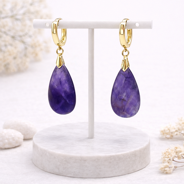 Серьги ДИНОСА с аметистом