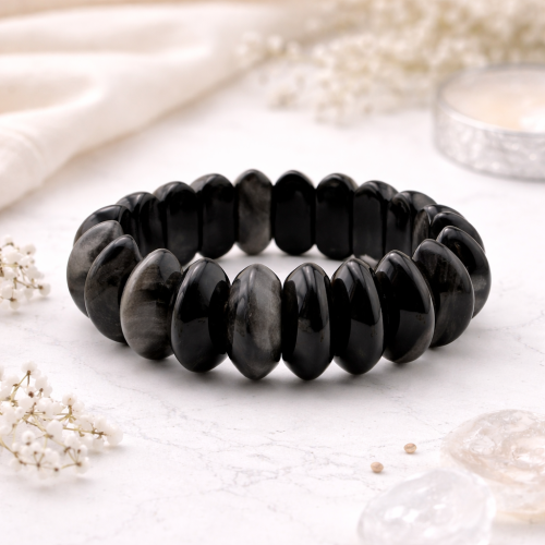 Браслет ДИНОСА с обсидианом — 