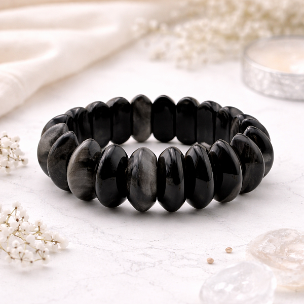 Браслет ДИНОСА с обсидианом