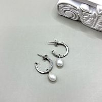 Серьги-трансформер ДИНОСА с речным жемчугом