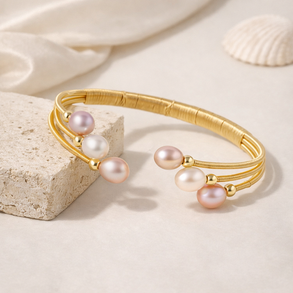 Браслет Диноса Коллекция "Жемчуг в золоте" №6