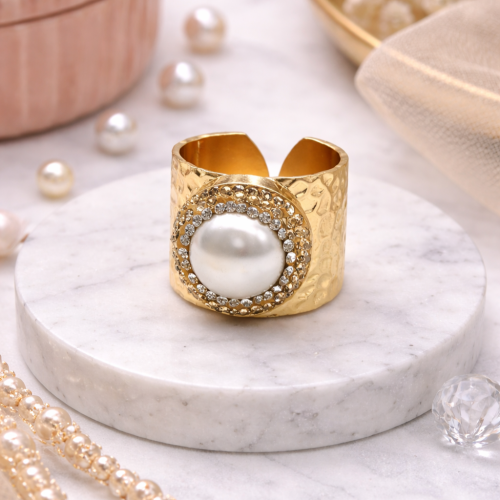 Кольцо ДИНОСА с ракушкой