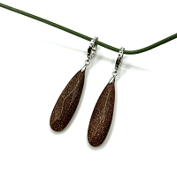 Серьги ДИНОСА с авантюрином длинные