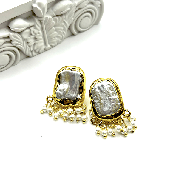 Серьги ДИНОСА с барочным жемчугом