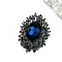 Брошь подвеска Диноса с крупным камнем кристаллом
