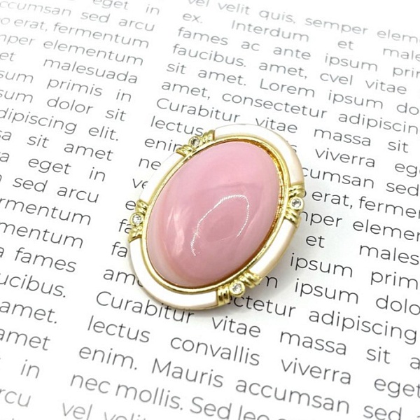 Брошь-подвеска ДИНОСА с перламутром